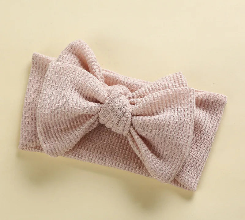 Baby Headband Newborn Baby Girl Hair Accessories Children's Headwear Knit Big Bow Double Layer Kids Hair Band Turban Headdress