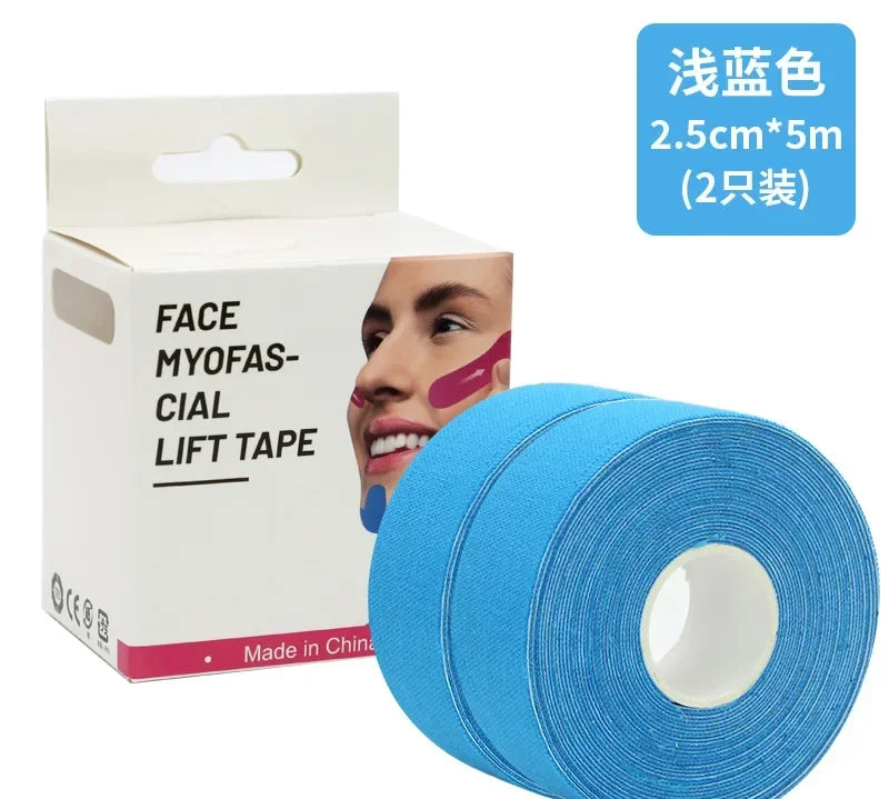 Kinesiology Tape for Face V Line Neck Eyes Lifting Tape Wrinkle Remover Sticker Facial Skin Care Tool Bandagem Elastica 2.5CM*5M