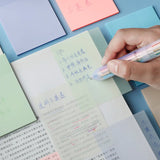 MOHAMM 50/100 Sheets Transparent Waterproof Posted It Sticky Note Pads Notepads Posits for School Stationery Office Supplies