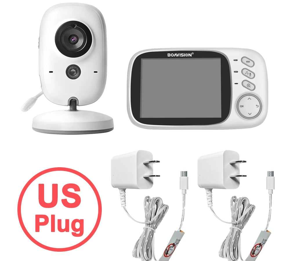 VB603 Video Baby Monitor 2.4G Wireless With 3.2 Inches LCD 2 Way Audio Talk Night Vision Surveillance Security Camera Babysitter