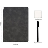 A5 Reusable Whiteboard Notebook Leather Memo Free Whiteboard Pen Erasing Cloth Weekly Planner Portable Stylish Office Notebooks