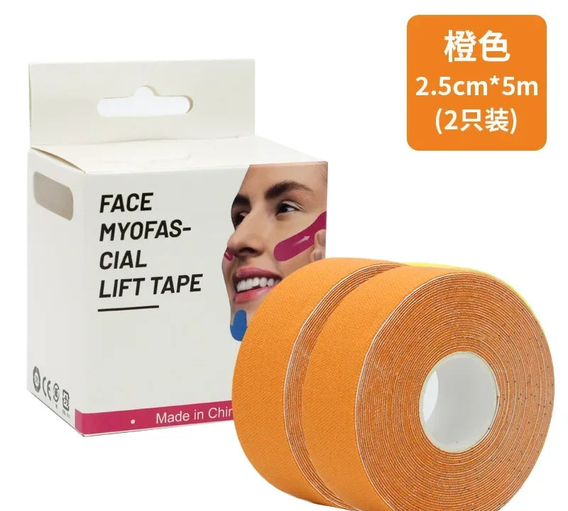 Kinesiology Tape for Face V Line Neck Eyes Lifting Tape Wrinkle Remover Sticker Facial Skin Care Tool Bandagem Elastica 2.5CM*5M