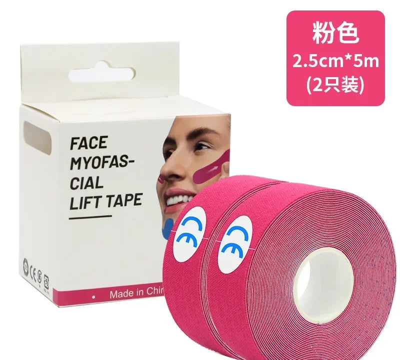 Kinesiology Tape for Face V Line Neck Eyes Lifting Tape Wrinkle Remover Sticker Facial Skin Care Tool Bandagem Elastica 2.5CM*5M