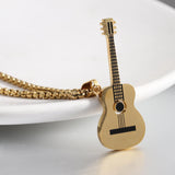 VQYSKO Personalized Electric Guitar Charm Necklace Music Jewelry  Player Gifts Lover & Teacher Best Friend