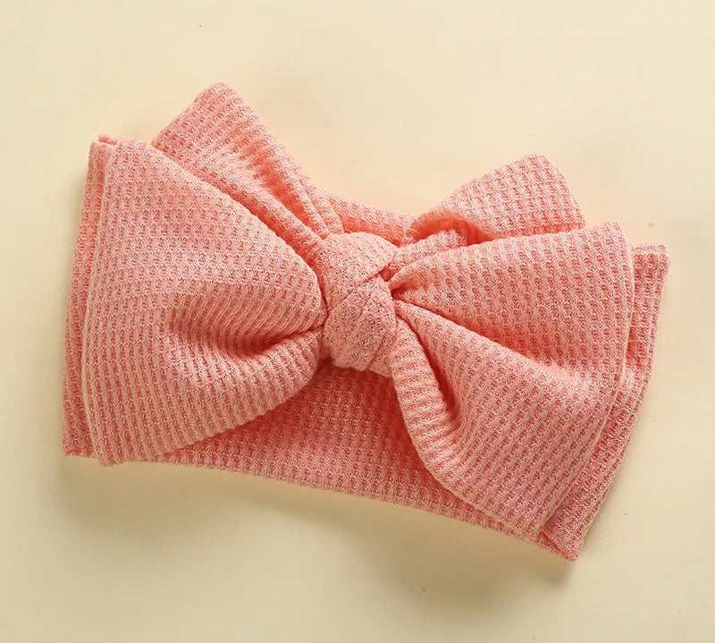 Baby Headband Newborn Baby Girl Hair Accessories Children's Headwear Knit Big Bow Double Layer Kids Hair Band Turban Headdress