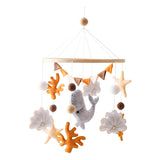 Baby Crib Mobile Wooden Bed Bell Rattle Toy Soft Felt Hot Air Balloon Wind Chime Pendant Newborn Comfort Bed Bell Toys Baby Gift