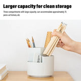 360 Rotating Large Capacity Rotating Pen Holder Desk Pencil Storage Box Organizer Makeup Brush School Office Stationery Supplies