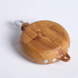 Crib Bell Rotary Music Box with Songs 0 12 Months Baby Bed Hanging Bell Toy Motor Accessory Pendant Toy Nursery Plays Wood Grain