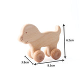 Baby Wooden Toys Beech Wood Car Blocks Cartoon Van Educational Montessori Toys Children Baby Teething Newborn Birthday Gift