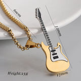 VQYSKO Personalized Electric Guitar Charm Necklace Music Jewelry  Player Gifts Lover & Teacher Best Friend