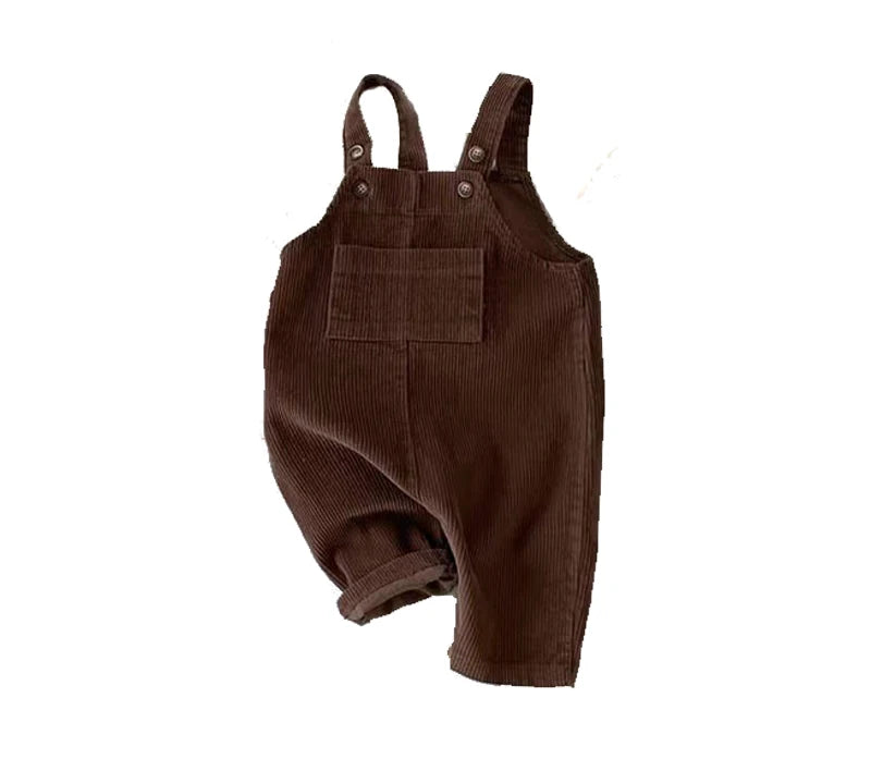 Toddler Baby Boys Girls Corduroy Romper Playsuit Jumpsuit Overalls Kids Clothes Autumn