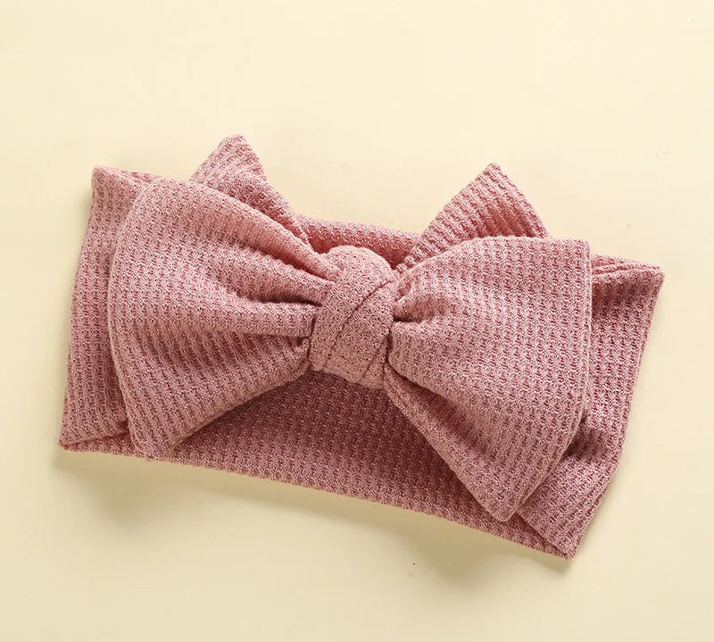 Baby Headband Newborn Baby Girl Hair Accessories Children's Headwear Knit Big Bow Double Layer Kids Hair Band Turban Headdress