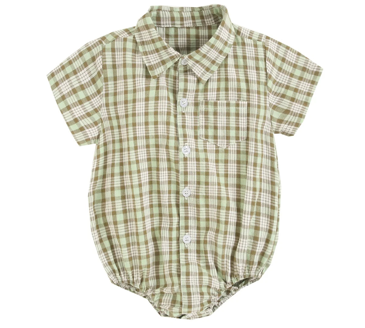 Sanlutoz Cotton Baby Boys Bodysuits Fashion Newborn Clothes for Baby Boy Short Sleeve Summer Baby Clothing Plaid