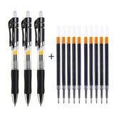 6/13pcs Retractable Gel Pens Set Black/Red/Blue Ink Ballpoint for Writing Refill Office Accessories School Supplies Stationery