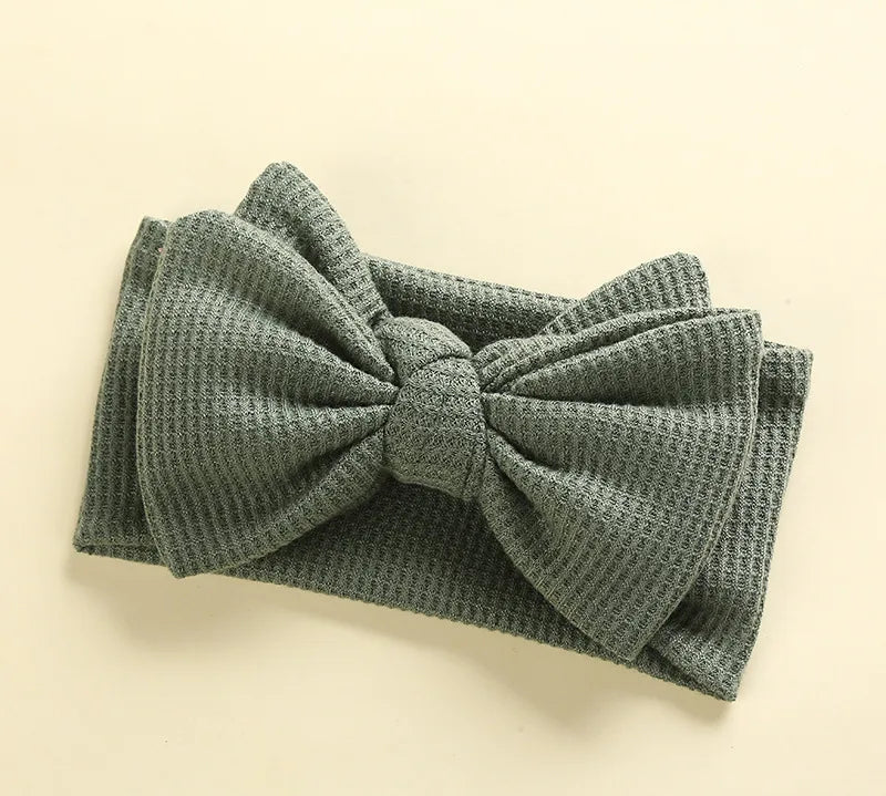 Baby Headband Newborn Baby Girl Hair Accessories Children's Headwear Knit Big Bow Double Layer Kids Hair Band Turban Headdress