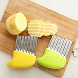 Stainless Steel Potato Knife Wave Shaped French Fries Potato Chip Slicer Carrot Fancy Vegetable Cutter Kitchen Accessories