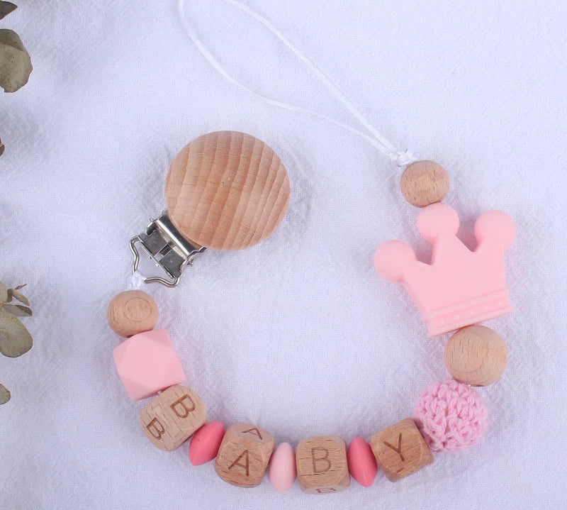 Baby Pacifier Clips Personalized Name Teethers Toys Dummy Nipples Holder Clip Chain Babies Accessories Newborn Gifts Custom 2023