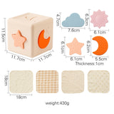 Baby Montessori Toy cotton Magic Tissue Box Finger Exercising Busy Board Game Educational Toy Soft Rattle Game Cloth Book Gift