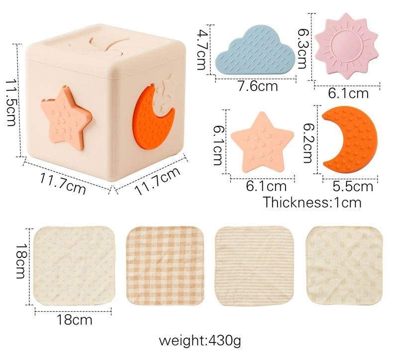 Baby Montessori Toy cotton Magic Tissue Box Finger Exercising Busy Board Game Educational Toy Soft Rattle Game Cloth Book Gift