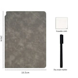 A5 Reusable Whiteboard Notebook Leather Memo Free Whiteboard Pen Erasing Cloth Weekly Planner Portable Stylish Office Notebooks