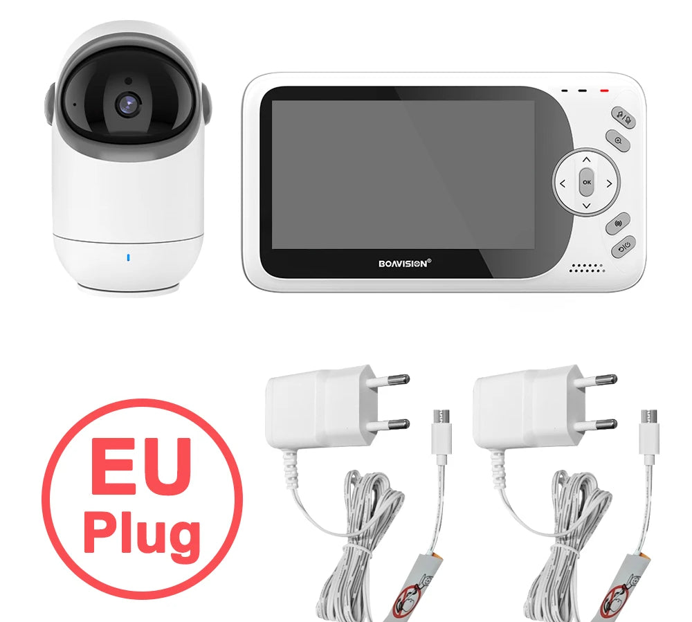 4.3 Inch Video Baby Monitor With Pan Tilt Camera 2.4G Wireless Two Way Audio Night Vision Security Camera Babysitter VB801