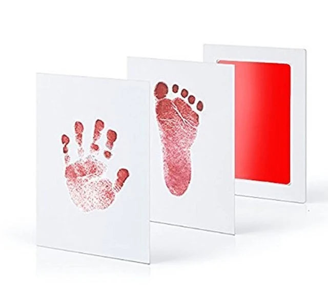 Newborn Baby DIY Hand And Footprint Kit Ink Pads Photo Frame Handprint Toddlers Souvenir Accessories Safe Clean Baby Shower Gift