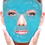 SPA Ice Cold and Hot Heat Full Face Eye Mask Sleeping Ice Pack Reduce Face Puff Dark Circles Gel Beads Compress for Woman