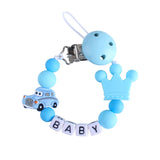 Custom Personalized Name Pacifier Chain for Baby Teether Newborn Toddler Silicone Clips Holder Baby Teething Toys Accessories