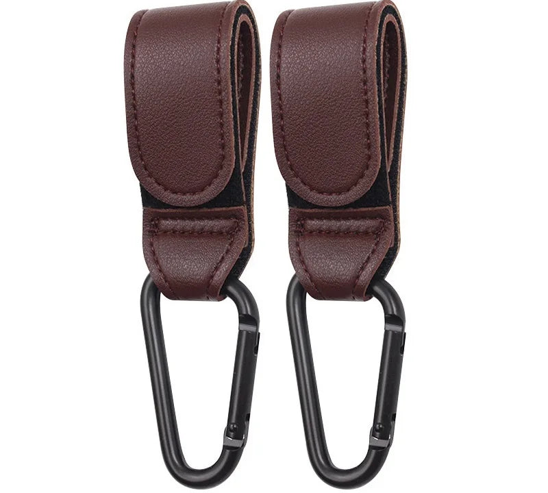 1/2pcs PU Leather Baby Bag Stroller Hook Pram Rotate 360 Degree Rotatable Cart Organizer Pram Hook Stroller Accessories