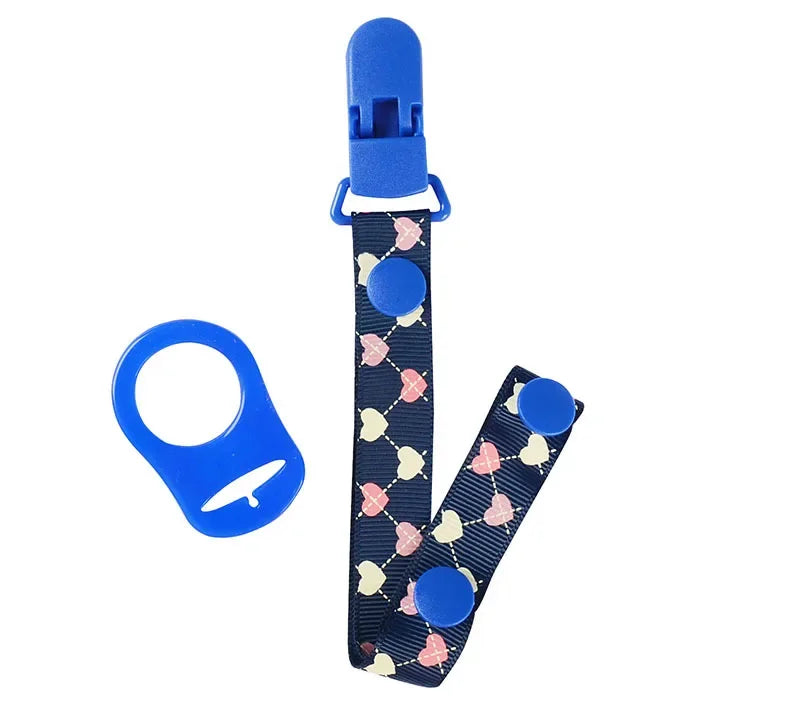 Baby Pacifier Clips Boys Girls Teeth Toy Fixing Straps and Silicone Spacer Sets Two Adjustable Lengths Cartoon Teething Pictures