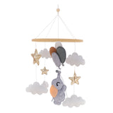 Let's Make Wooden Baby Rattles Soft Felt Cartoon Bear Cloudy Star Moon Hanging Bed Bell Mobile Crib Montessori Education Toys