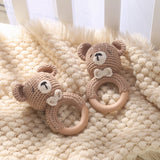 Baby Toys Crochet Animal Rattle Cartoon Music Rattle Toys for Baby Kawaii Teether Rattle Baby Toy 0 12 Months Montessori Toys