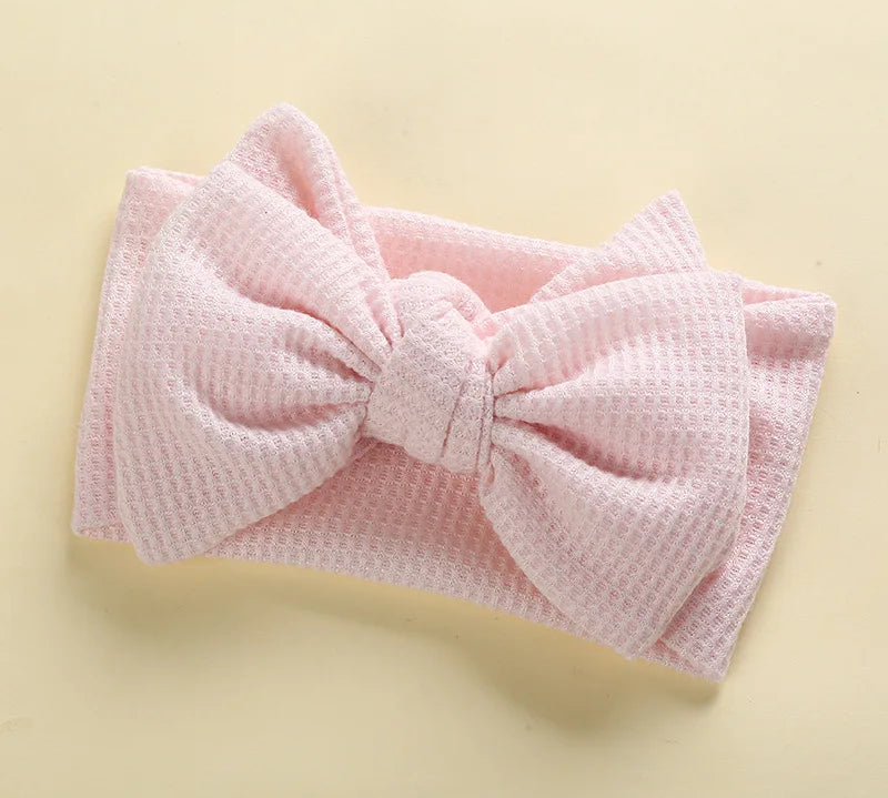 Baby Headband Newborn Baby Girl Hair Accessories Children's Headwear Knit Big Bow Double Layer Kids Hair Band Turban Headdress