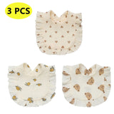 Newborn Bibs Infant Burp Cloths Baby Stuff Feeding Drool Bandana Saliva Towel Toddler Ruffle Floral Bib Baby Accessories