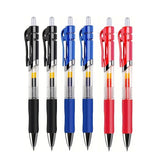 6/13pcs Retractable Gel Pens Set Black/Red/Blue Ink Ballpoint for Writing Refill Office Accessories School Supplies Stationery