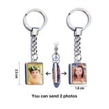 DIY Double Side Photo Custom Keychain Personalized Keyrings Customized Glass Cabochon Family Lovers Baby metal Key chain Gifts