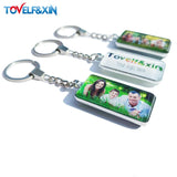 DIY Double Side Photo Custom Keychain Personalized Keyrings Customized Glass Cabochon Family Lovers Baby metal Key chain Gifts