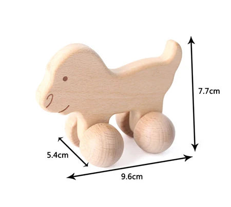 Baby Wooden Toys Beech Wood Car Blocks Cartoon Van Educational Montessori Toys Children Baby Teething Newborn Birthday Gift