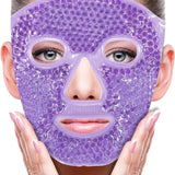 SPA Ice Cold and Hot Heat Full Face Eye Mask Sleeping Ice Pack Reduce Face Puff Dark Circles Gel Beads Compress for Woman