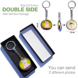 DIY Double Side Photo Custom Keychain Personalized Keyrings Customized Glass Cabochon Family Lovers Baby metal Key chain Gifts