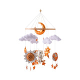 Baby Crib Mobile Wooden Bed Bell Rattle Toy Soft Felt Hot Air Balloon Wind Chime Pendant Newborn Comfort Bed Bell Toys Baby Gift