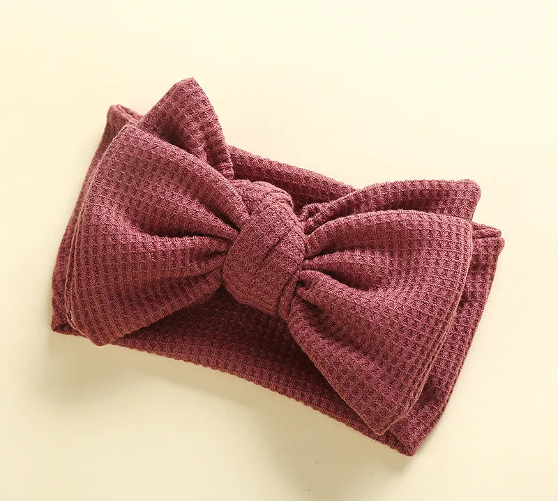 Baby Headband Newborn Baby Girl Hair Accessories Children's Headwear Knit Big Bow Double Layer Kids Hair Band Turban Headdress