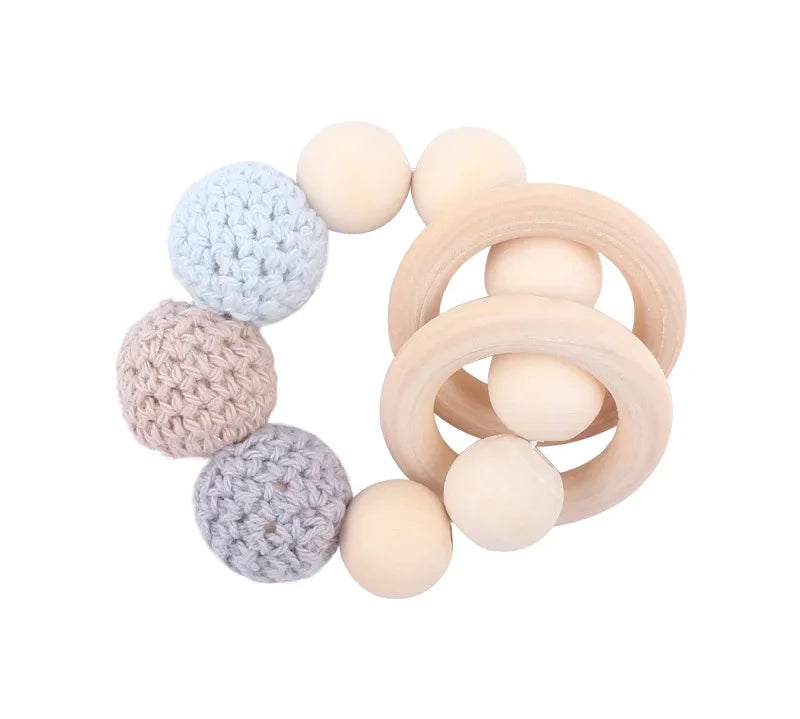 1-2pcs New Baby Pacifier Clips Teethers Bracelet Babies Chain Cute Big Crochet Color Wool Ball Newborn Dummy Nipples Holder Clip