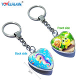 DIY Double Side Photo Custom Keychain Personalized Keyrings Customized Glass Cabochon Family Lovers Baby metal Key chain Gifts