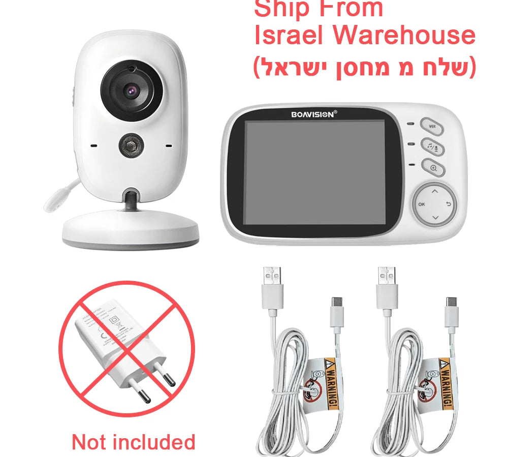 VB603 Video Baby Monitor 2.4G Wireless With 3.2 Inches LCD 2 Way Audio Talk Night Vision Surveillance Security Camera Babysitter