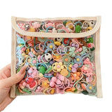 40/50/60Pcs/Lot Children Kids Hair Accessories Cartoon Elastic Hair Bands Baby Head Rope Small Animal Cute Girls Headdress