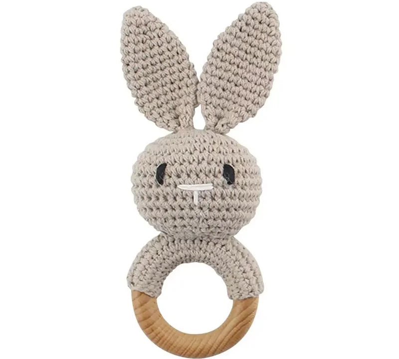 Baby Toys Crochet Animal Rattle Cartoon Music Rattle Toys for Baby Kawaii Teether Rattle Baby Toy 0 12 Months Montessori Toys