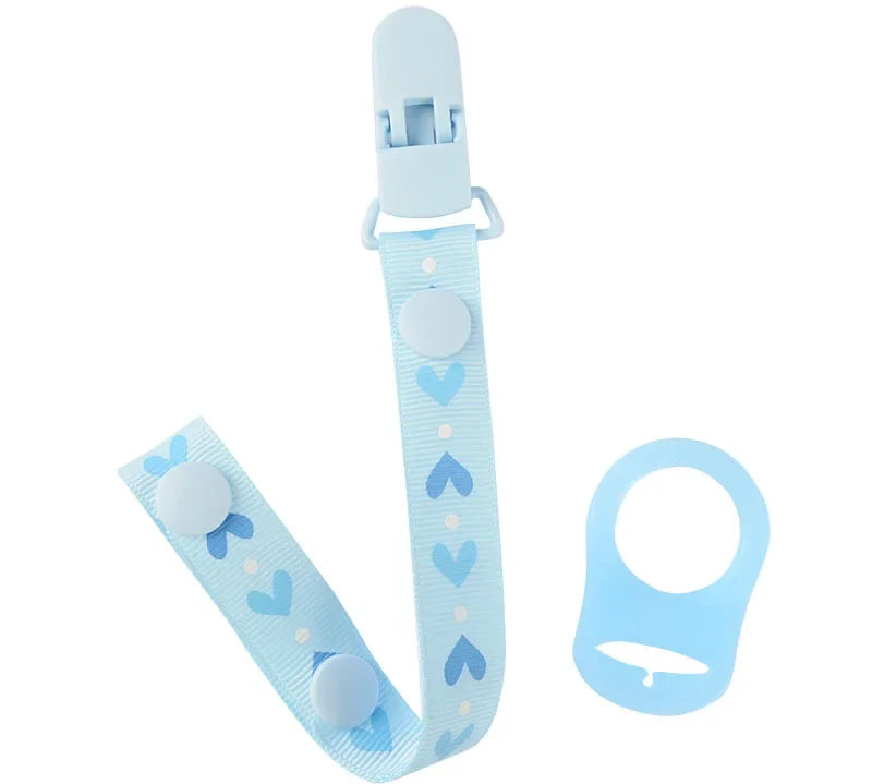 Baby Pacifier Clips Boys Girls Teeth Toy Fixing Straps and Silicone Spacer Sets Two Adjustable Lengths Cartoon Teething Pictures