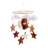 Baby Crib Mobile Wooden Bed Bell Rattle Toy Soft Felt Hot Air Balloon Wind Chime Pendant Newborn Comfort Bed Bell Toys Baby Gift