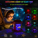 Baby Toys 6 to 12 Months Educational Learning Toys Rotating Ocean Projector Drum with Melodies Musical Light Up Toys for Toddler